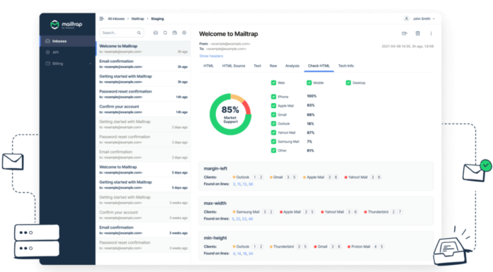 Test Email with this sandbox tool Mail trap