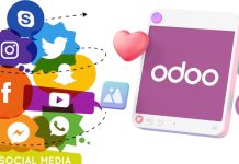 Why Odoo CRM Is the Smart Choice for Social Media Integration Odoo CRM dashboard with connected social media icons