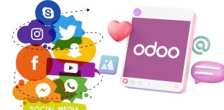 Why Odoo CRM Is the Smart Choice for Social Media Integration Odoo CRM dashboard with connected social media icons