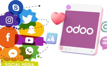 Why Odoo CRM Is the Smart Choice for Social Media Integration Odoo CRM dashboard with connected social media icons