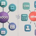 Odoo vs. Other ERP Systems: What Makes It Special? A side-by-side comparison chart of Odoo and other ERP systems on a laptop screen, showing features like pricing, usability, and flexibility.