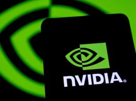 Image of Nvidia's H20 AI chip with a red "Restricted" stamp overlay, symbolizing export limitations.