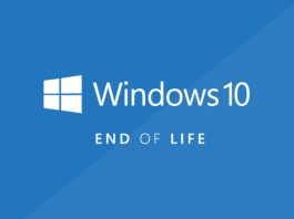 Laptop with Windows 10 logo and a calendar showing the year 2025.