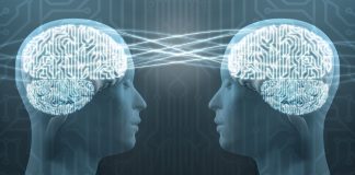 “When AI Reads Your Mind: A New Chapter in Human-Machine Connection” “Illustration of a human head with brainwaves connected to a computer chip. A soft glow shows data being translated from thought to text, symbolizing how AI decodes brain signals.”