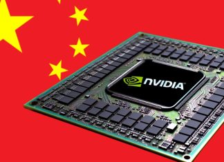 NVIDIA, AI Chips, and China: What’s Going On? “NVIDIA AI chip illustration with global map showing tech trade tensions between USA and China”