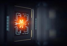 Quantum Light on a Chip: A Big Leap for Tiny Tech A visual of a quantum light chip built on standard semiconductor technology, glowing with light paths to represent photon-based computing.