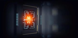 Quantum Light on a Chip: A Big Leap for Tiny Tech A visual of a quantum light chip built on standard semiconductor technology, glowing with light paths to represent photon-based computing.