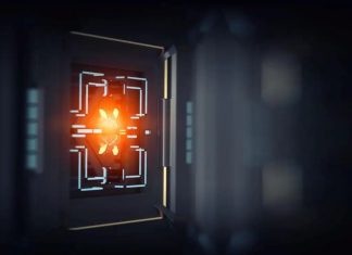 Quantum Light on a Chip: A Big Leap for Tiny Tech A visual of a quantum light chip built on standard semiconductor technology, glowing with light paths to represent photon-based computing.