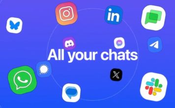 Beeper’s Big Comeback: One App to Chat with Everyone, Now Safer and Smarter "Person holding a phone with Beeper app on screen, showing multiple chat icons in one inbox – symbolizing unified messaging"