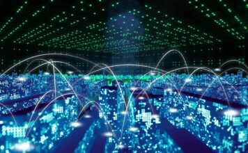 California Forever: A New City Dream with Big Tech Plans A futuristic tech park surrounded by green fields and solar panels, with people walking and working in clean, modern buildings