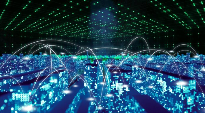 California Forever: A New City Dream with Big Tech Plans A futuristic tech park surrounded by green fields and solar panels, with people walking and working in clean, modern buildings