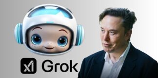 Baby Grok: Elon Musk’s New AI Buddy for Kids Illustration of a child happily interacting with an AI chatbot named Baby Grok on a tablet screen, symbolizing fun and safe learning