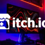 Itch.io’s NSFW Crackdown: What Indie Game Creators Should Know “A laptop displaying indie game thumbnails on Itch.io with a warning label marked NSFW removed from screen.”
