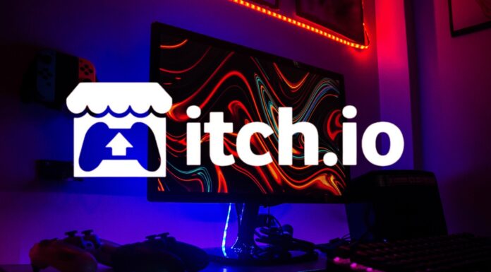 Itch.io’s NSFW Crackdown: What Indie Game Creators Should Know “A laptop displaying indie game thumbnails on Itch.io with a warning label marked NSFW removed from screen.”