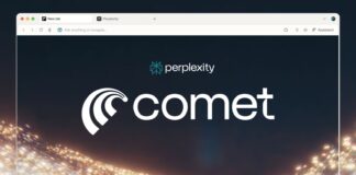 Comet: The AI Browser That Feels Like the Future Browser window showing Comet's task automation and context features