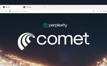 Comet: The AI Browser That Feels Like the Future Browser window showing Comet's task automation and context features