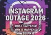 Instagram Outage 2026: What Happened, Why It Happened, and How to Fix It Line graph showing a sudden spike in Instagram outage reports in February 2026, followed by gradual service recovery over time.