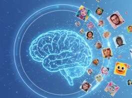 Vertical comparison infographic showing traditional profile photo versus AI-generated profile photo on Facebook. The design highlights differences in lighting, creativity, engagement potential, and personalization, including a visual performance bar chart indicating higher engagement for AI-enhanced images.”